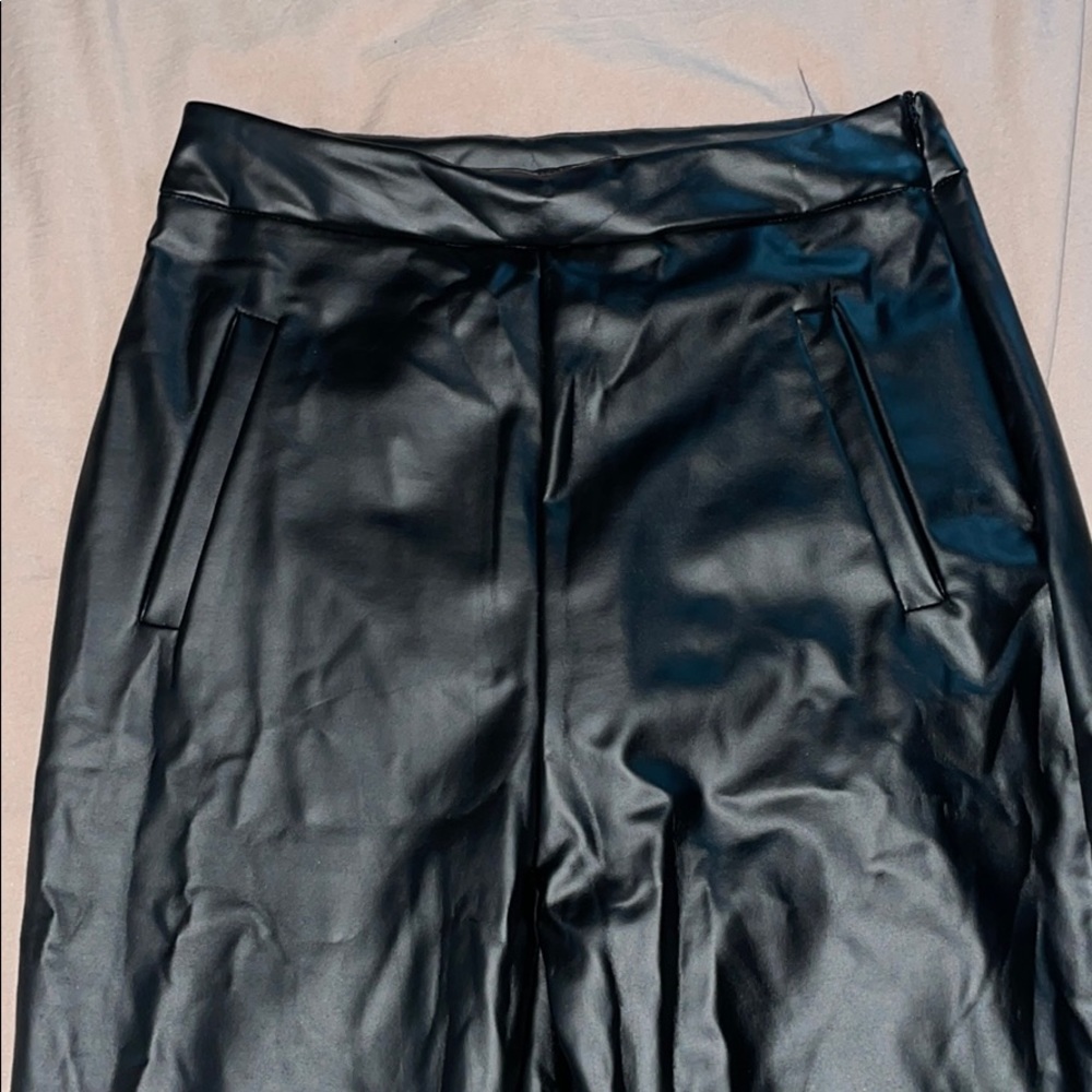 Faux Leather High Waisted Pants